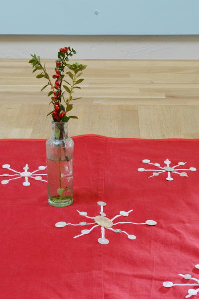 Recycled Button Table Runner