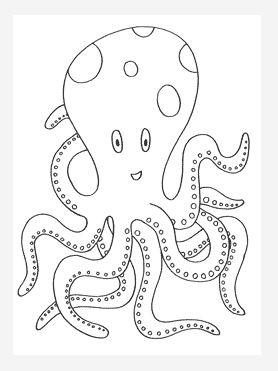 Octopus Coloring Page FaveCrafts.com