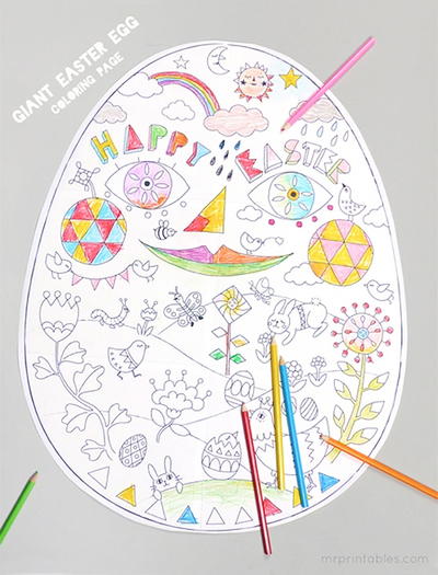 giant easter egg coloring page favecrafts