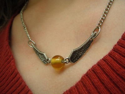 Harry Potter Inspired Golden Snitch DIY Necklace