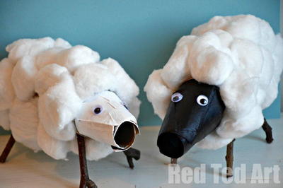 Spring Sheep Toilet Roll Craft