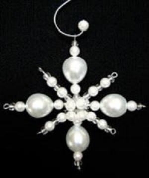 Pearl Snowflake Ornament