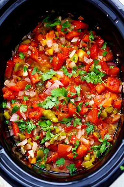 Slow Cooker Restaurant Style Garden Salsa