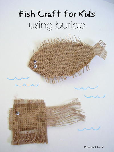 Burlap Fish Craft for Kids