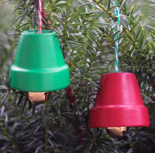 Terracotta Bells DIY Christmas Ornaments