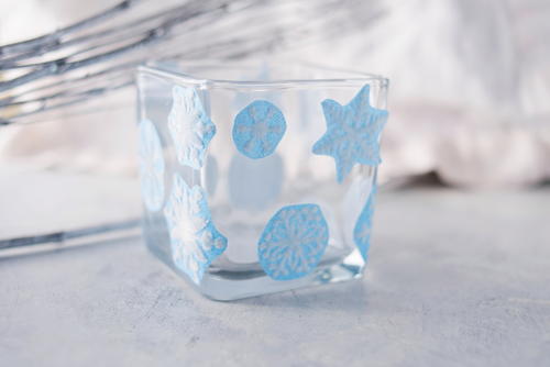 Icy Snowflake DIY Candle Holder