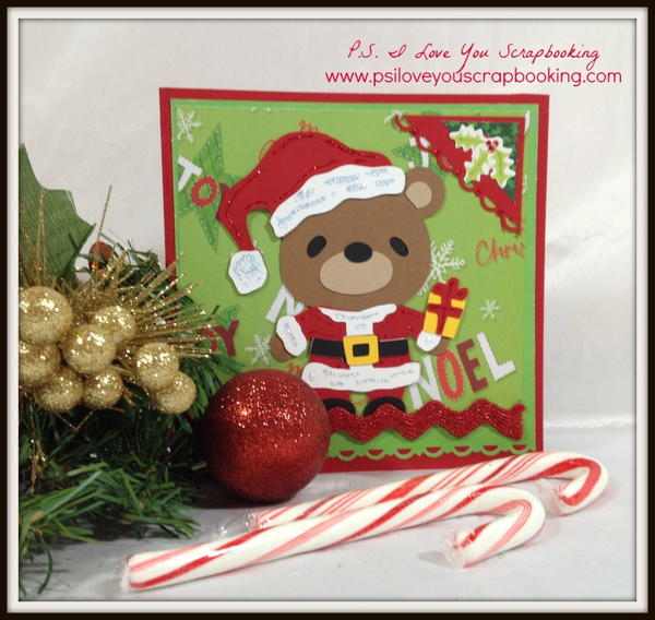 Teddy Bear Santa Card