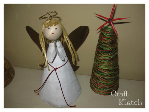 Recycled Angel Christmas Tree Topper