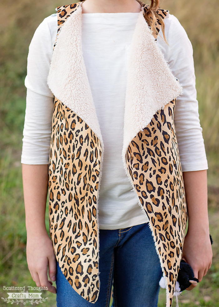 Girl's Faux Shearling Vest Pattern | AllFreeSewing.com