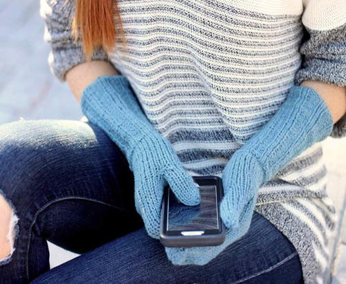 Touchscreen Knit Mittens