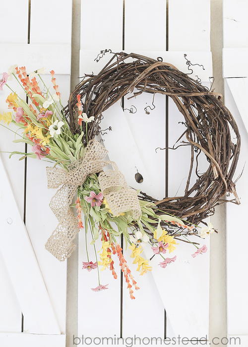 Easy Breezy DIY Spring Wreath | AllFreeHolidayCrafts.com