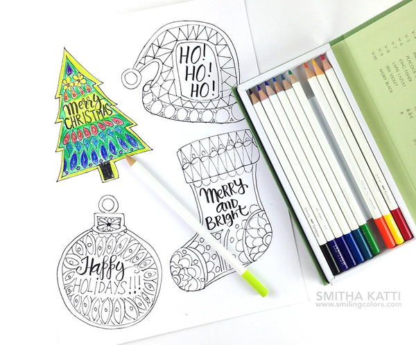 Free Coloring Holiday Gift Tags