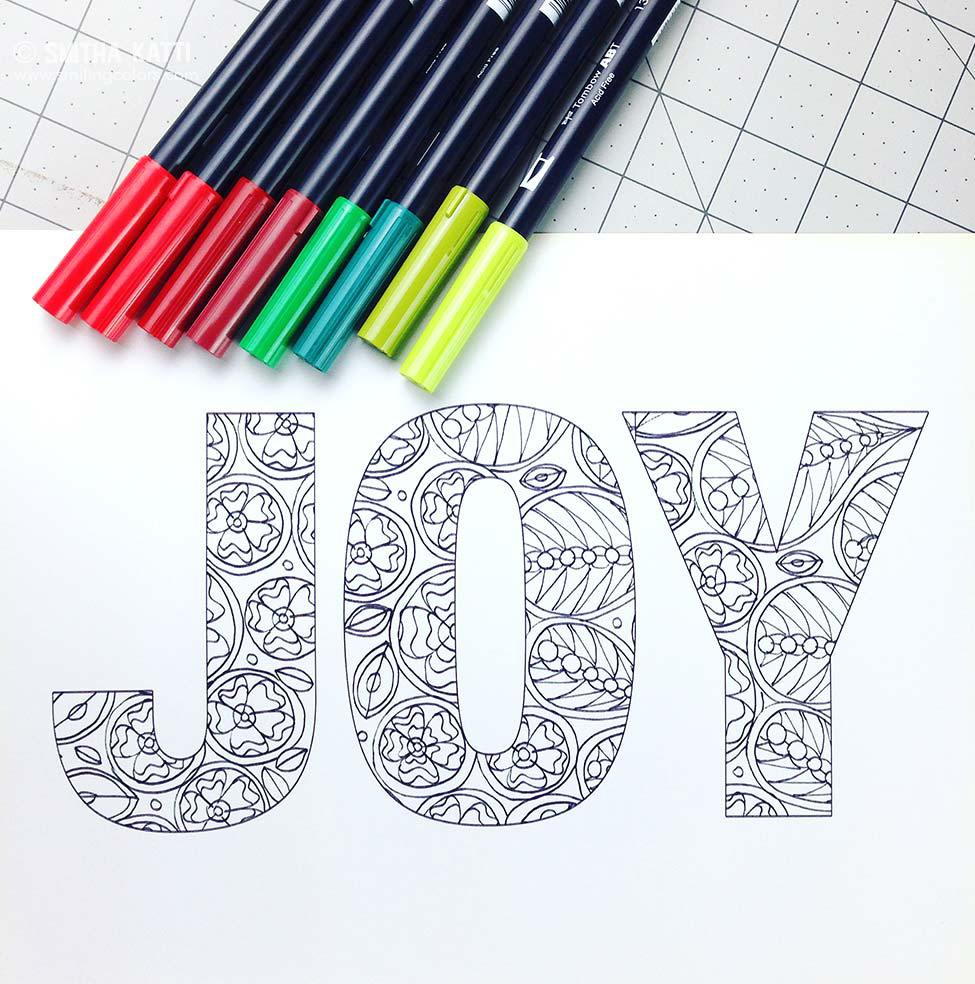 Joy Coloring Sheet | FaveCrafts.com