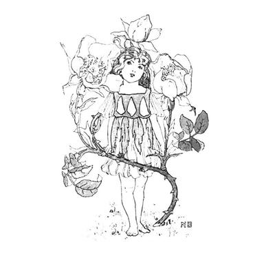 Vintage Flower Child Adult Coloring Page