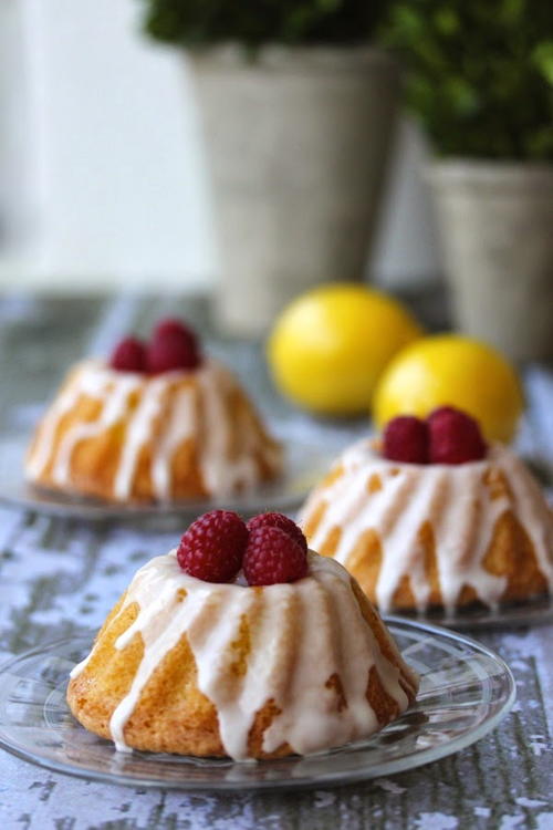 Limoncello Mini Bundt Cakes with Limoncello Glaze