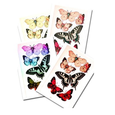 Printable Butterflies in Four Color Schemes