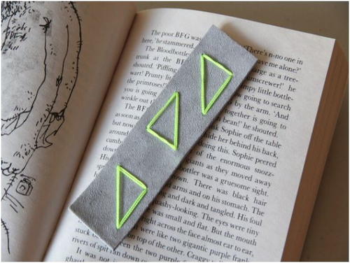 Easy Embroidered Leather DIY Bookmarks