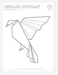 Origami Bird Coloring Page | FaveCrafts.com