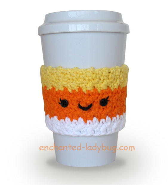 Candy Corn Coffee Cup Cozy