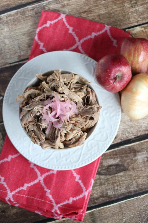 Slow Cooker Apple and Onion Pulled Pork