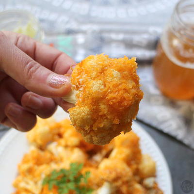 4-Ingredient Air Fried Buffalo Cauliflower