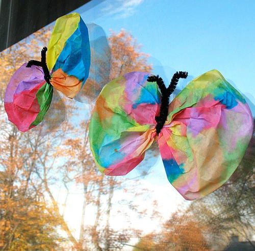 Colorful Coffee Filter Butterflies