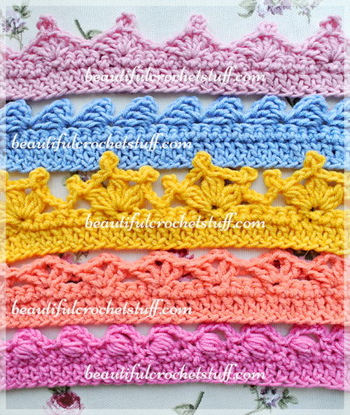 Crochet Edgings and diagrams.  Crochet edging patterns, Crochet