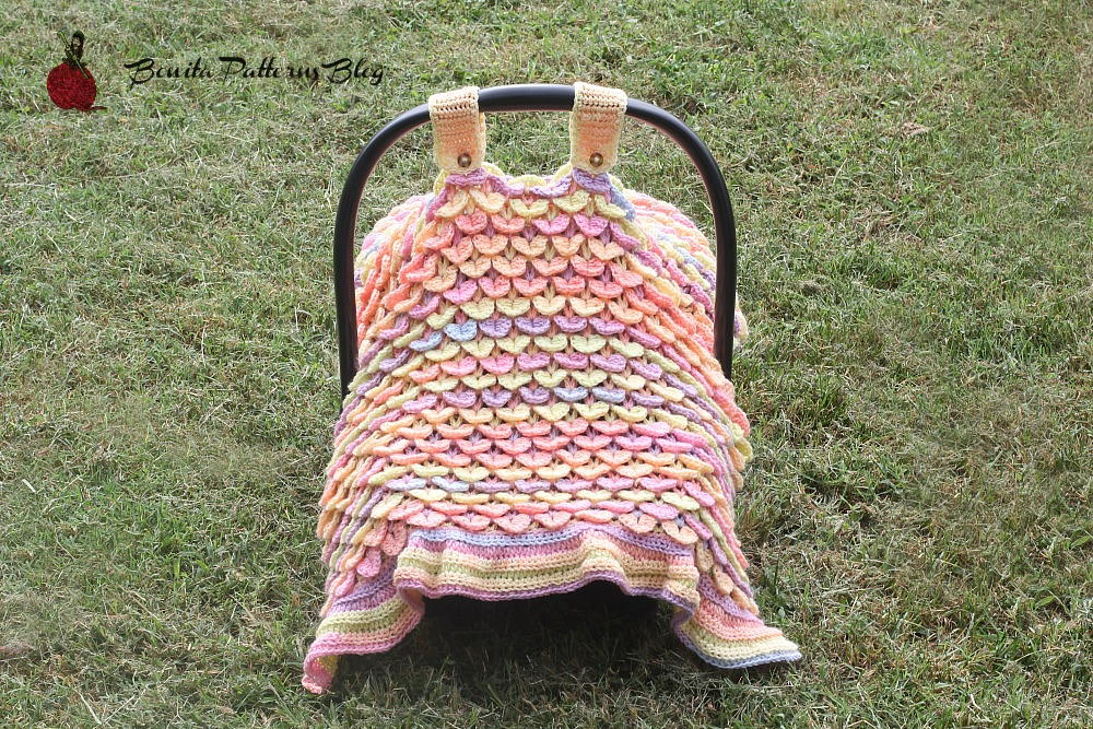 Crocodile Stitch Car Seat Cover Allfreecrochet Com - Free Crochet Baby Car Seat Blanket