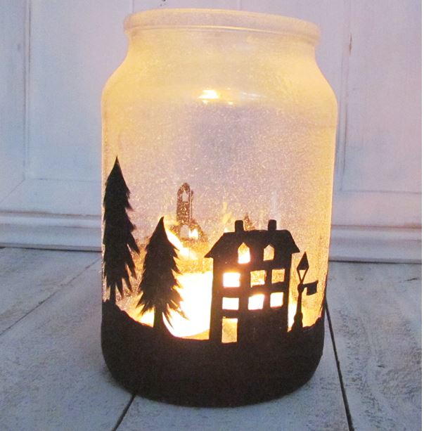 Christmas Town DIY Jar Candle