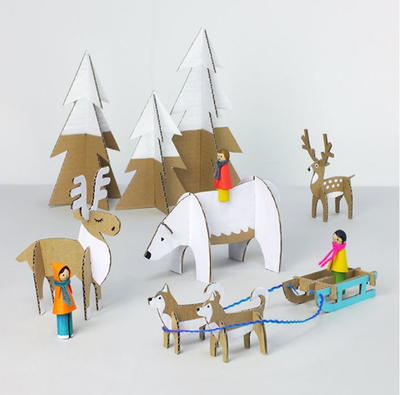 Yuletide Friends Cardboard Toys