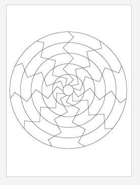 Zigzag Mandala Coloring Page