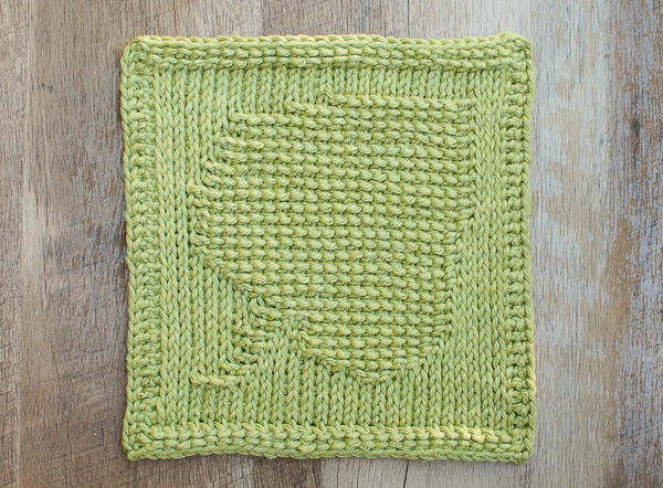 Tunisian Crochet Leaf Dishcloth