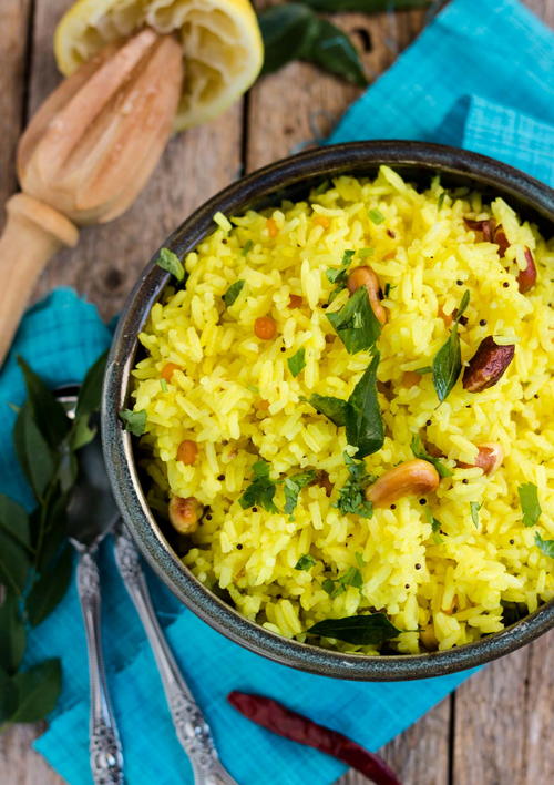South India Lemon Rice | FaveGlutenFreeRecipes.com