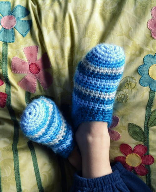 Yarn Stash Crochet Slippers