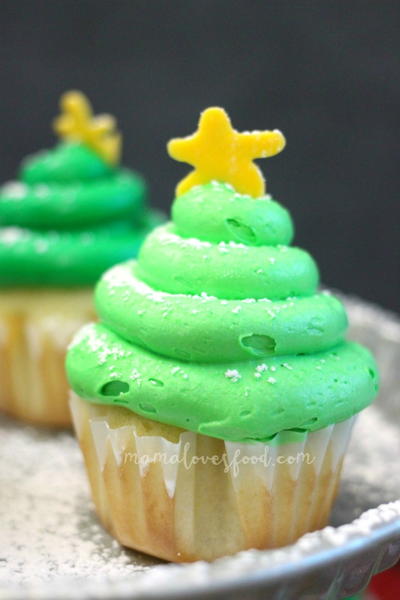 Really Simple Christmas Tree Cupcakes