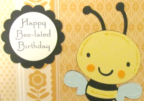 Bee-Lated DIY Birthday Card