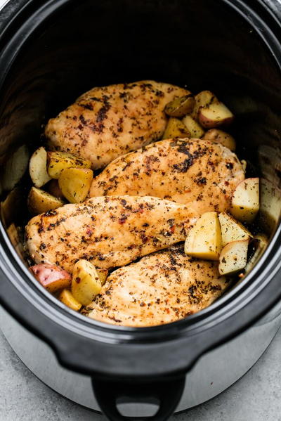Slow Cooker Italian Chicken and Potatoes
