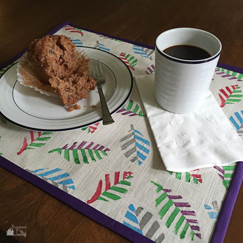 Simple Hand-Stamped Placemats