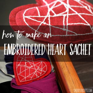 Modern Heart Sachet Pattern