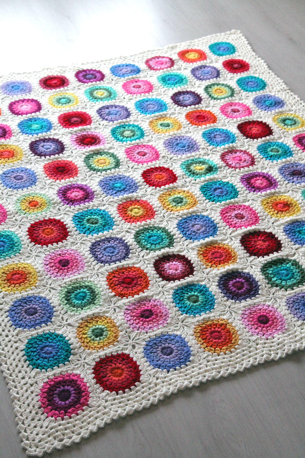 Color Wheel Blanket Crochet Pattern