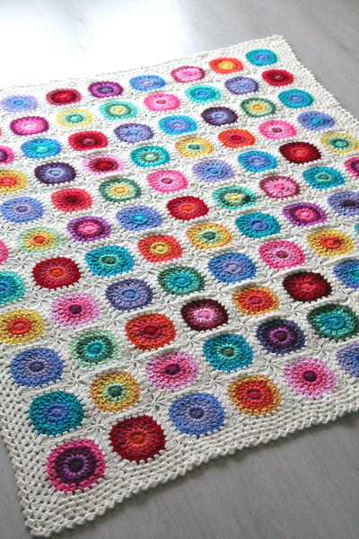 Color Wheel Blanket Crochet Pattern