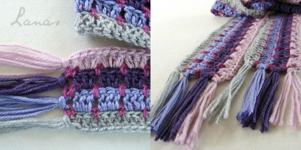 Colorful Mosaic Crochet Scarf | AllFreeCrochet.com