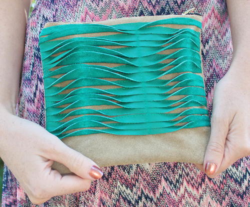 Textured Leather Clutch Tutorial