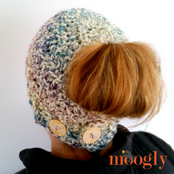 Pick Your Pony Crochet Bun Hat