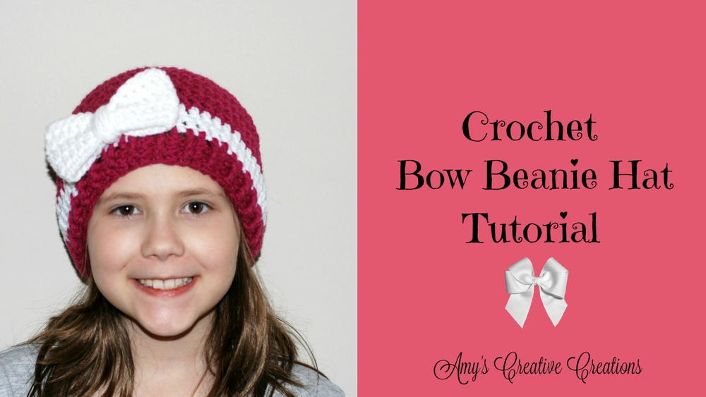 Bow Beanie Hat | AllFreeCrochet.com