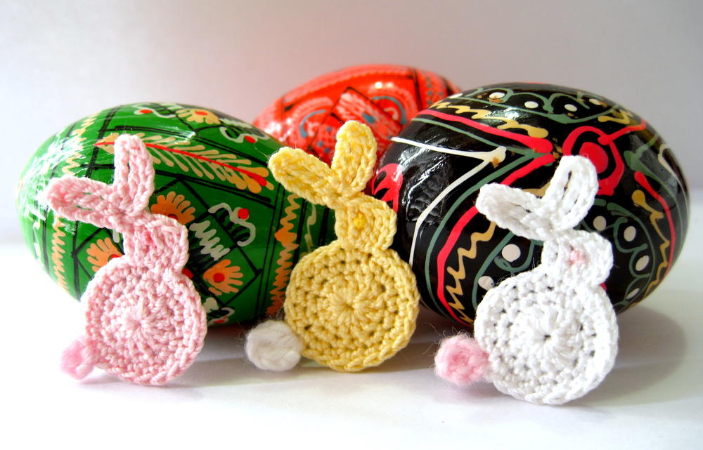 Easter bunny appliqu crochet pattern allfreecrochet
