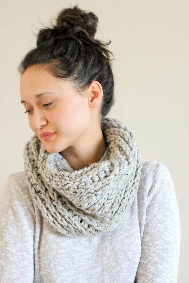 Knit Look Crochet Cowl | AllFreeCrochet.com