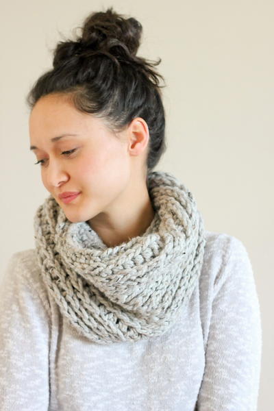 Knit Look Crochet Cowl