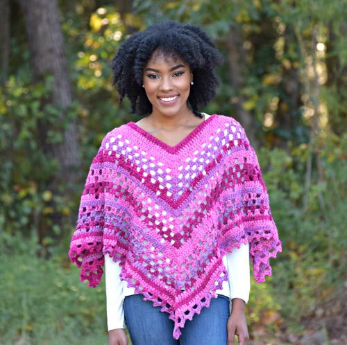 Effortlessly Chic Poncho | AllFreeCrochet.com