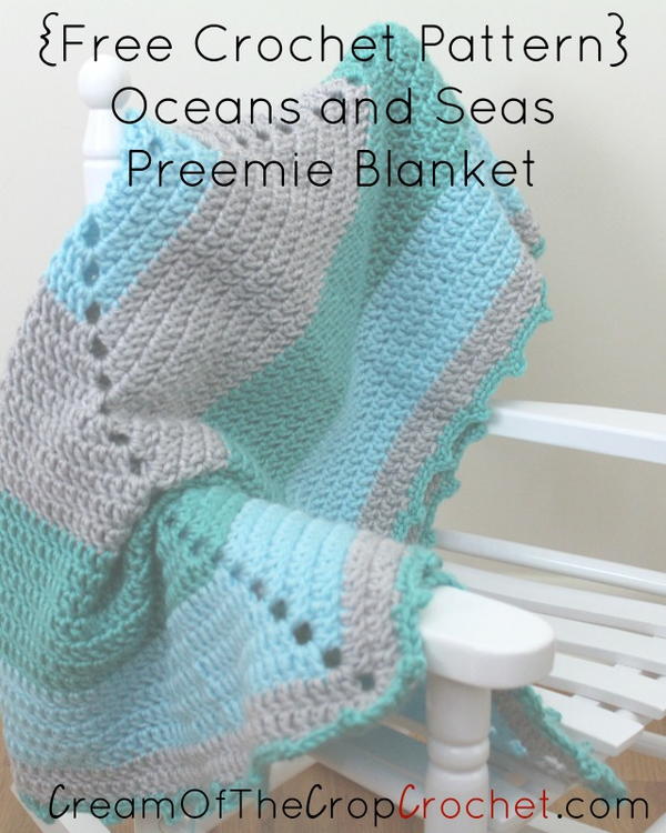 Ocean and Seas Preemie Blanket